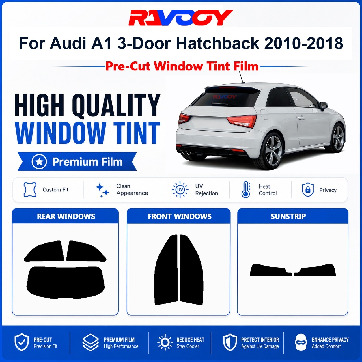 Home Security For Windows - Premium Pre-Cut Window Tint For Audi