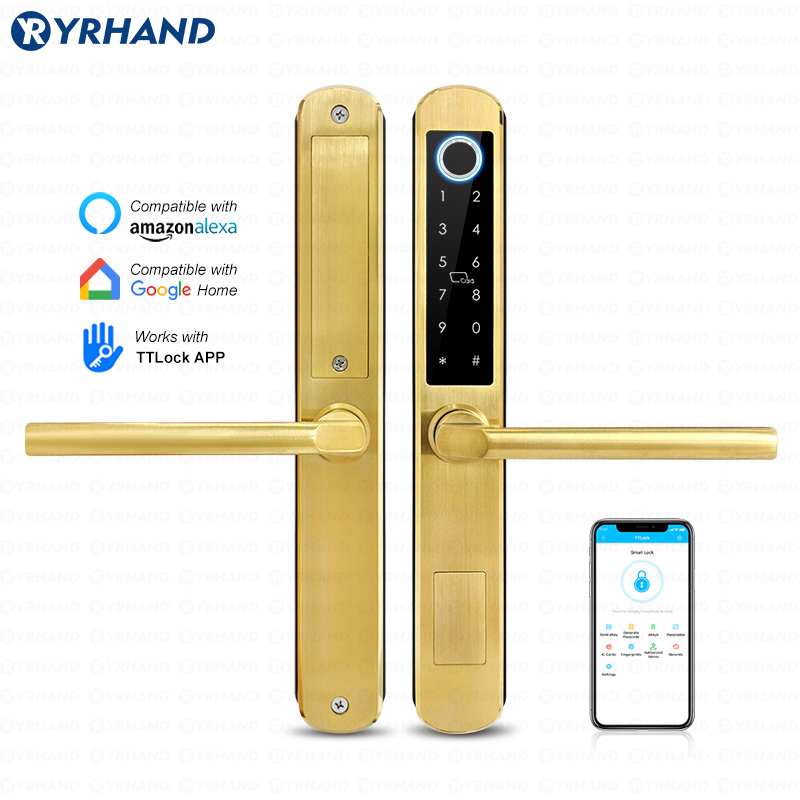Home Security Keypad - IP66 Gold Stainless steel Sliding Glass