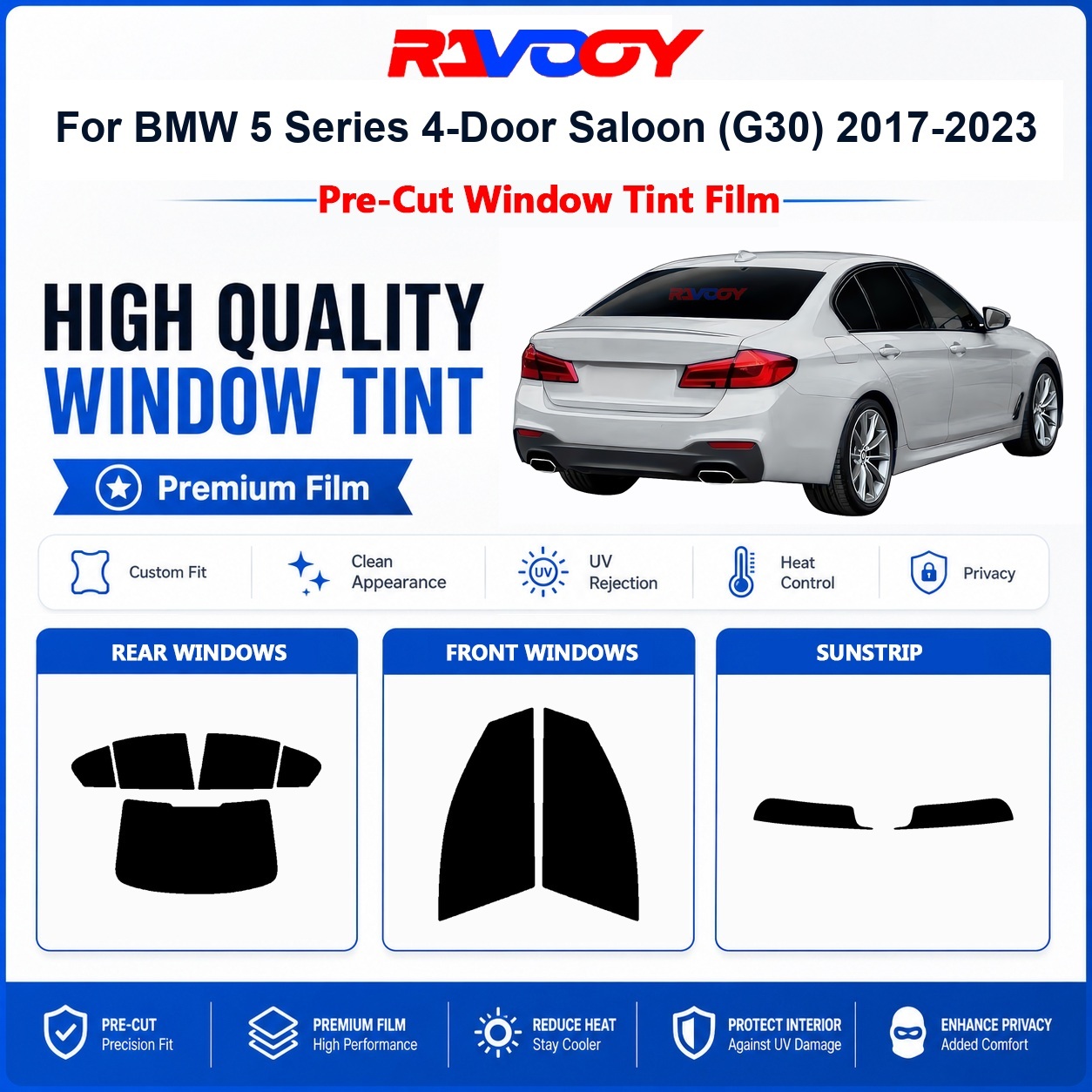 Home Security For Windows - Premium Pre-Cut Window Tint For BMW
