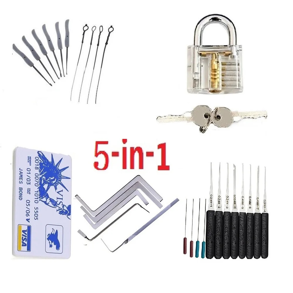 Lock Picking Set - 5IN1 Broken lock take out tool