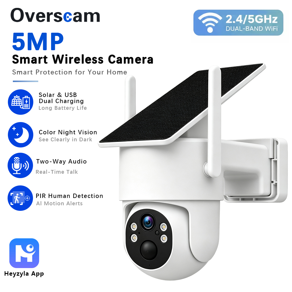Home Security Product - 5MP Solar Powered PTZ Camera For