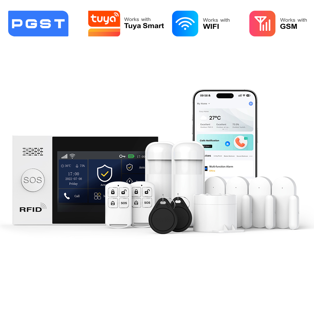 Home Security System Installation - PGST 2G GSM WiFi Alarm System