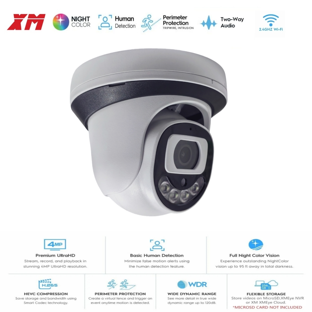 Home Security System Installation - 4MP WiFi Security Camera Indoor Dome