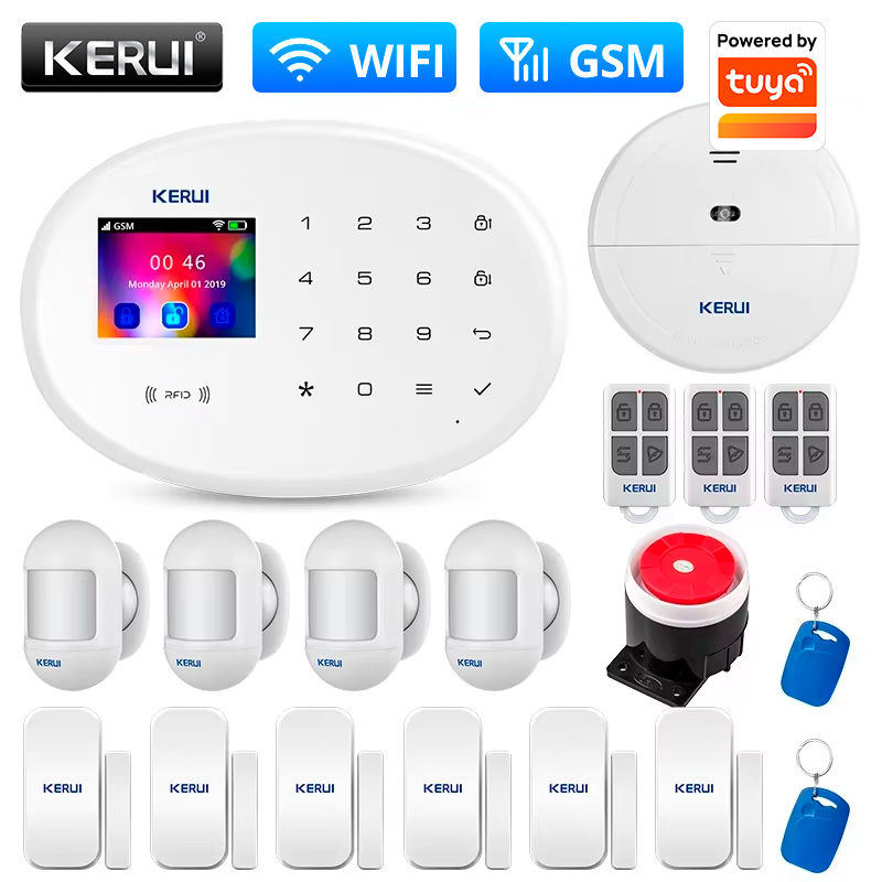 Home Security System Installation - KERUI Home Security Protection WIFI GSM
