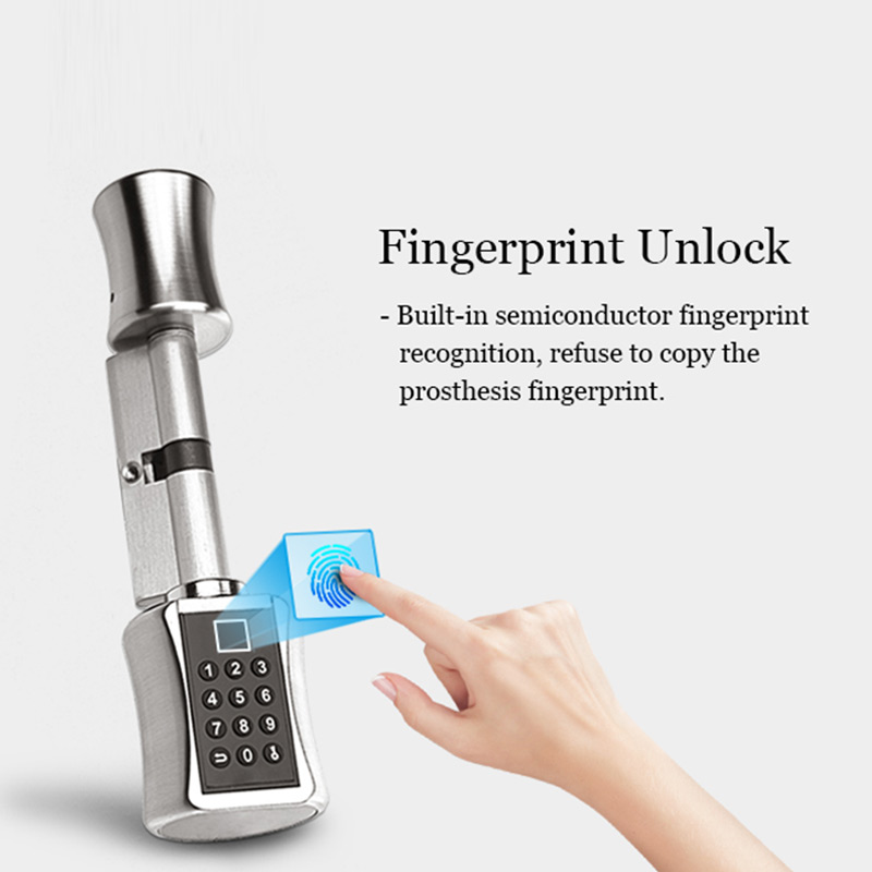 Fingerprint Smart Cylinder Loc - Home Security Keypad ulasan dan harga