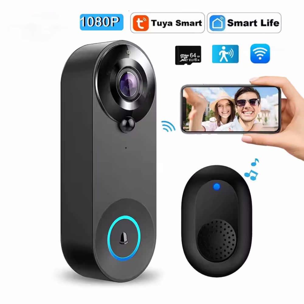 Tuya 1080P Wireless WIFI Doorb - Home Security Technician ulasan dan harga