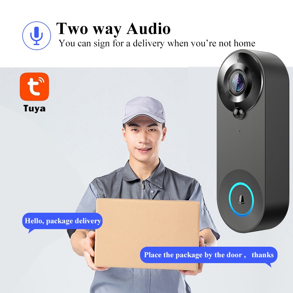 Tuya 1080P Wireless WIFI Doorb - Home Security Technician ulasan dan harga