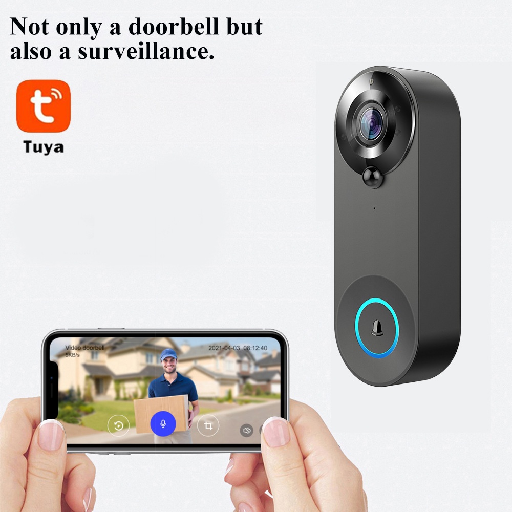 Tuya 1080P Wireless WIFI Doorb - Home Security Technician ulasan dan harga