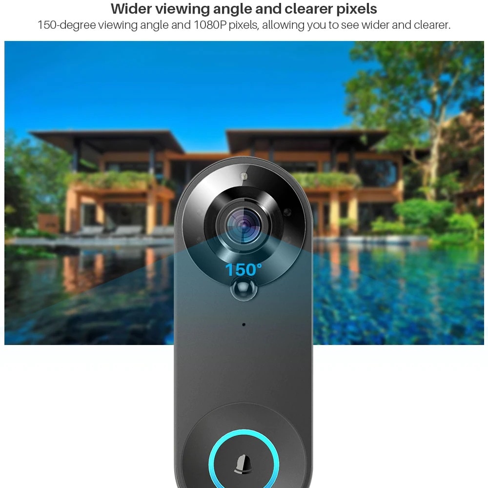 Tuya 1080P Wireless WIFI Doorb - Home Security Technician ulasan dan harga