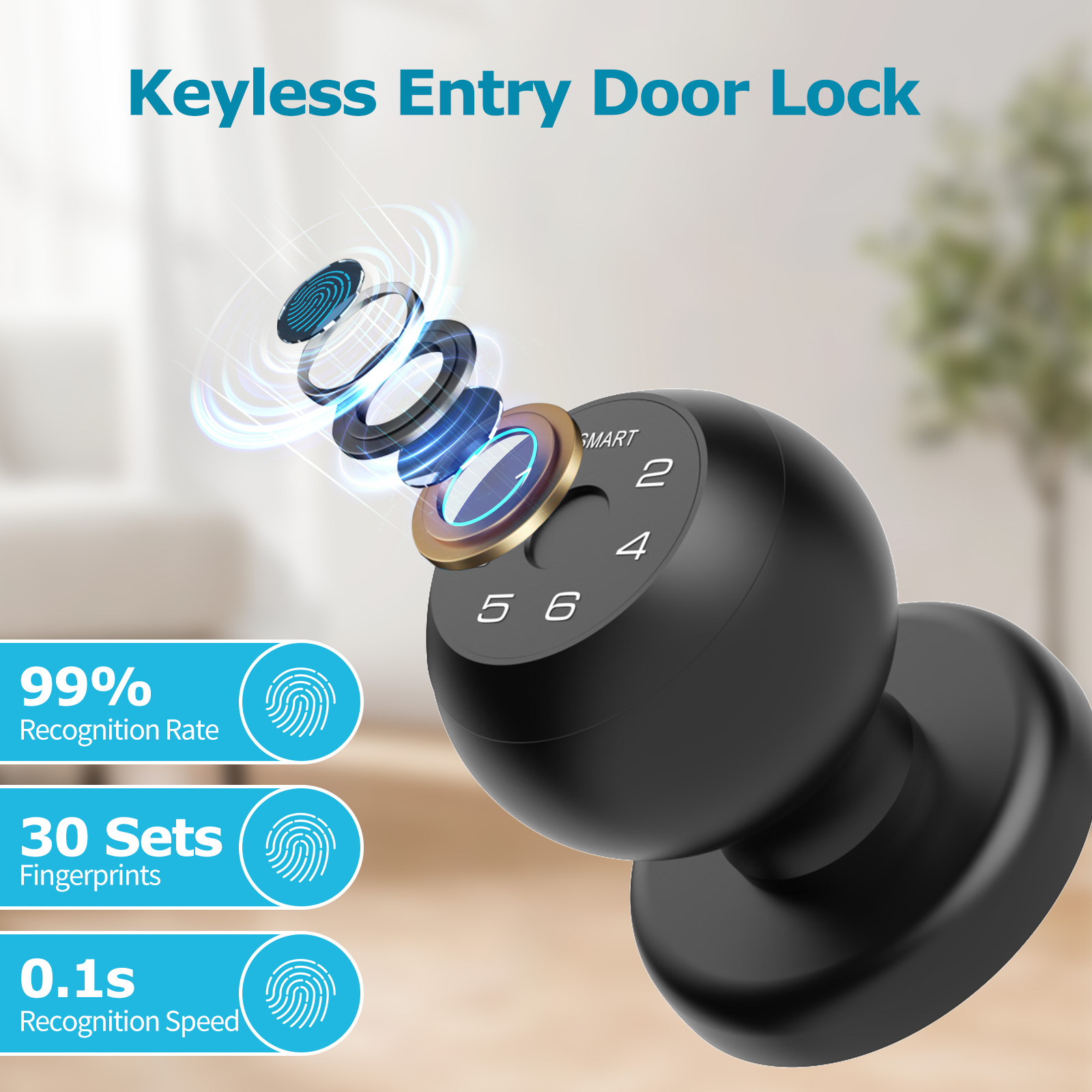 Viladepot Smart Lock Fingerpri - Home Security Keypad ulasan dan harga