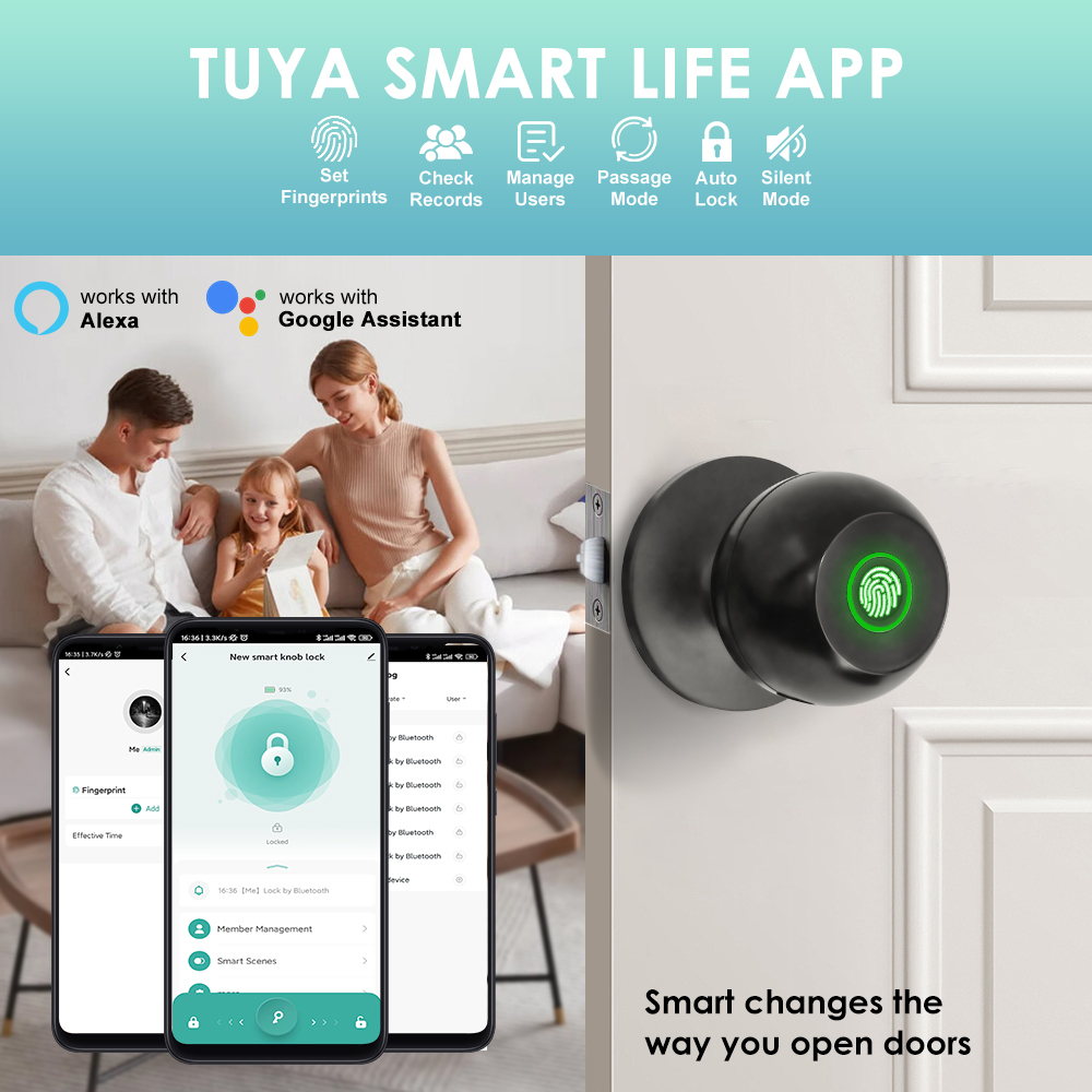 Tuya Electronic Door Lock Smar - Home Security Keypad ulasan dan harga