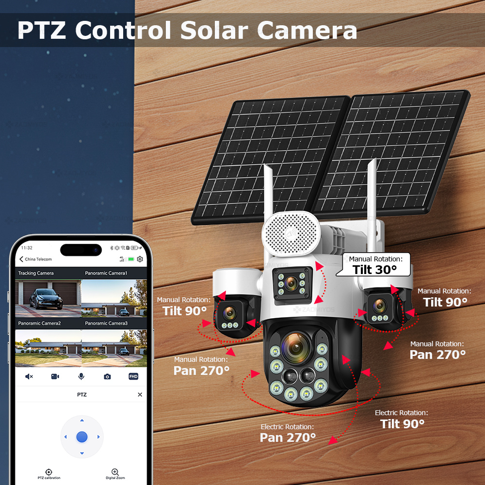 4 Lens Outdoor 360° Surveillan - Home Security Technician ulasan dan harga