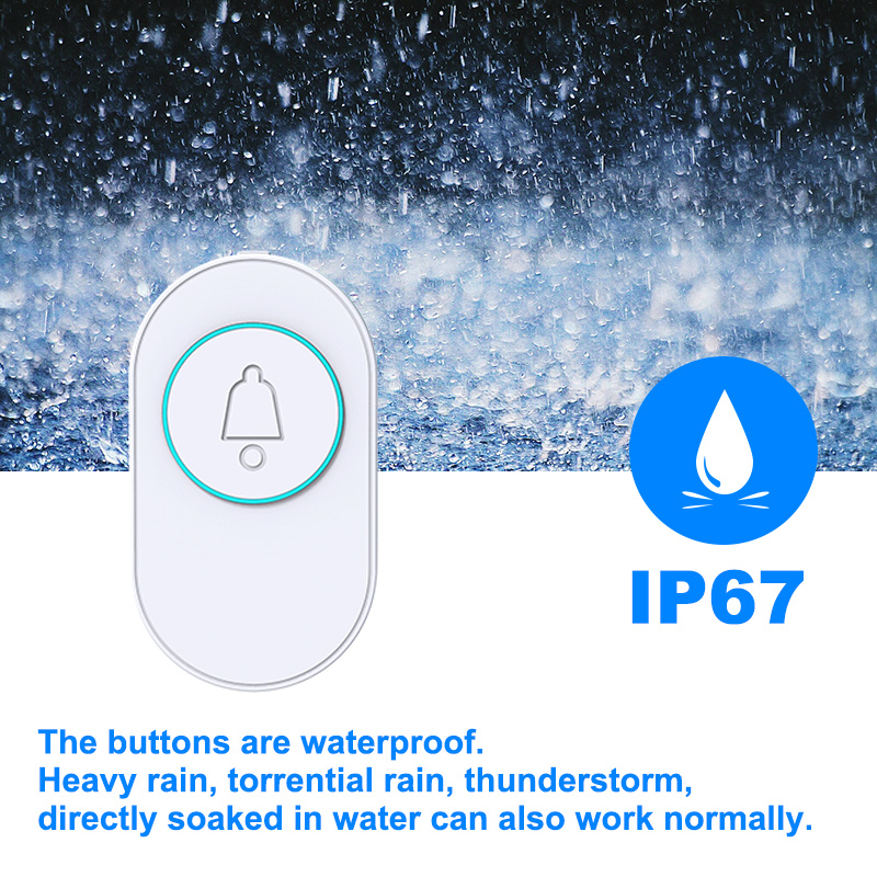 Wireless Doorbell IP67 Waterpr - Home Security Product ulasan dan harga