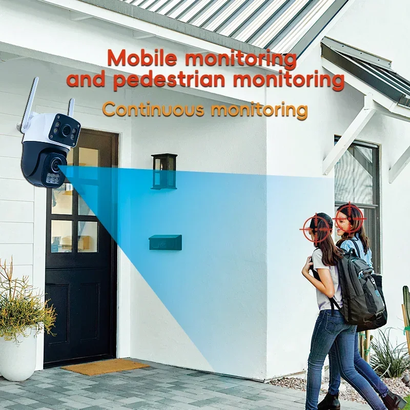 8MP 4K WIFI IP Camera PTZ Outd - Home Security Ai ulasan dan harga