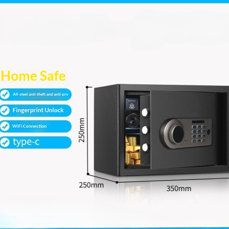 Electronic Password Safe 25cm  - Home Security Safe ulasan dan harga