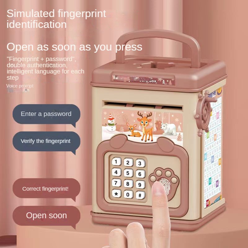 Money Box with Fingerprint Pig - Home Security Safe ulasan dan harga