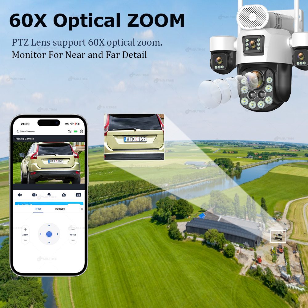 AOV Four Lens Outdoor Surveill - Home Security Technician ulasan dan harga