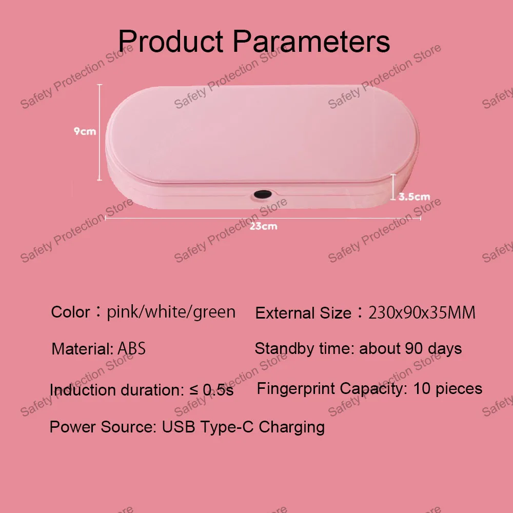 Fingerprint Storage Box Finger - Home Security Safe ulasan dan harga