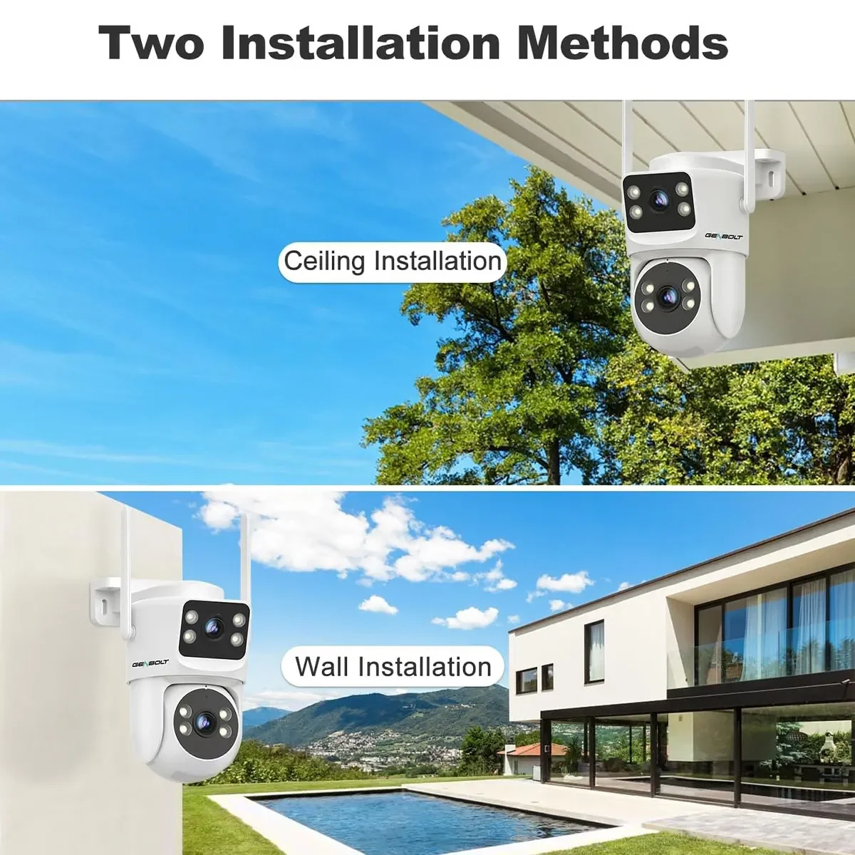 GENBOLT PTZ WiFi Security Came - Home Security System Installation ulasan dan harga