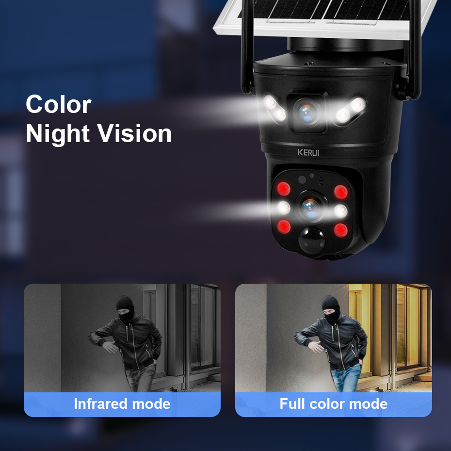 KERUI Outdoor 6MP Solar Camera - Home Security For Windows ulasan dan harga