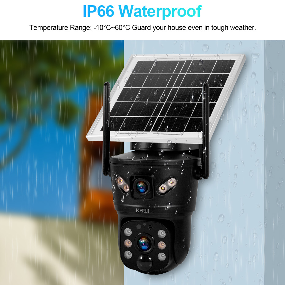 KERUI Outdoor 6MP Solar Camera - Home Security For Windows ulasan dan harga