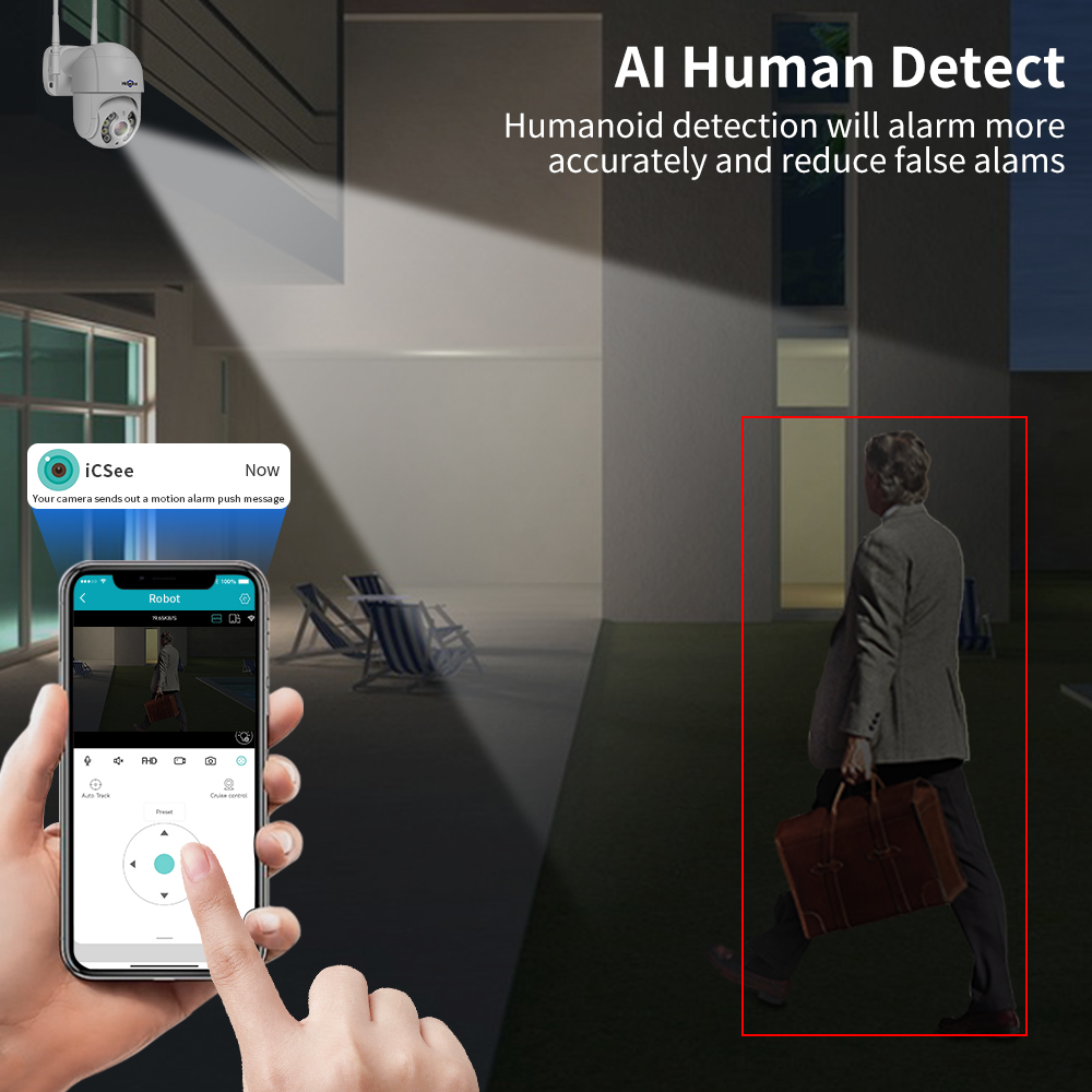 Hiseeu 8MP 4K PTZ Wifi Camera  - Home Security Ai ulasan dan harga