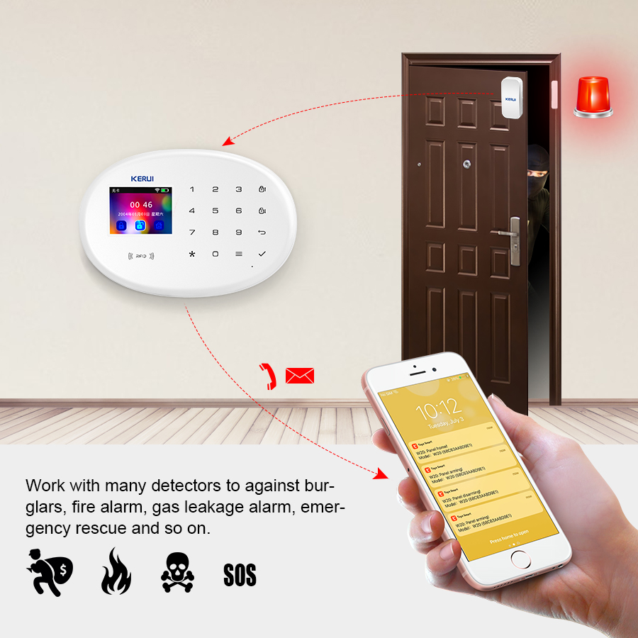 KERUI Home Security Protection - Home Security System Installation ulasan dan harga