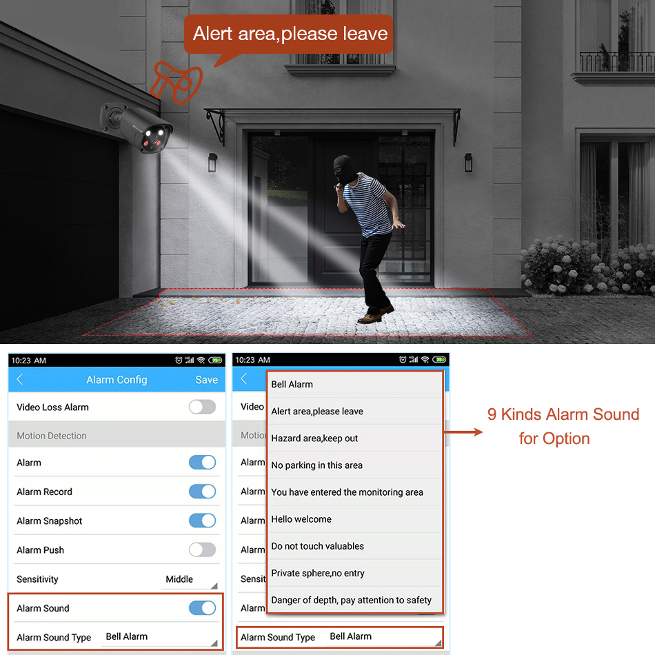 Techage HD 5MP 8MP 4K POE IP C - Home Security Ai ulasan dan harga