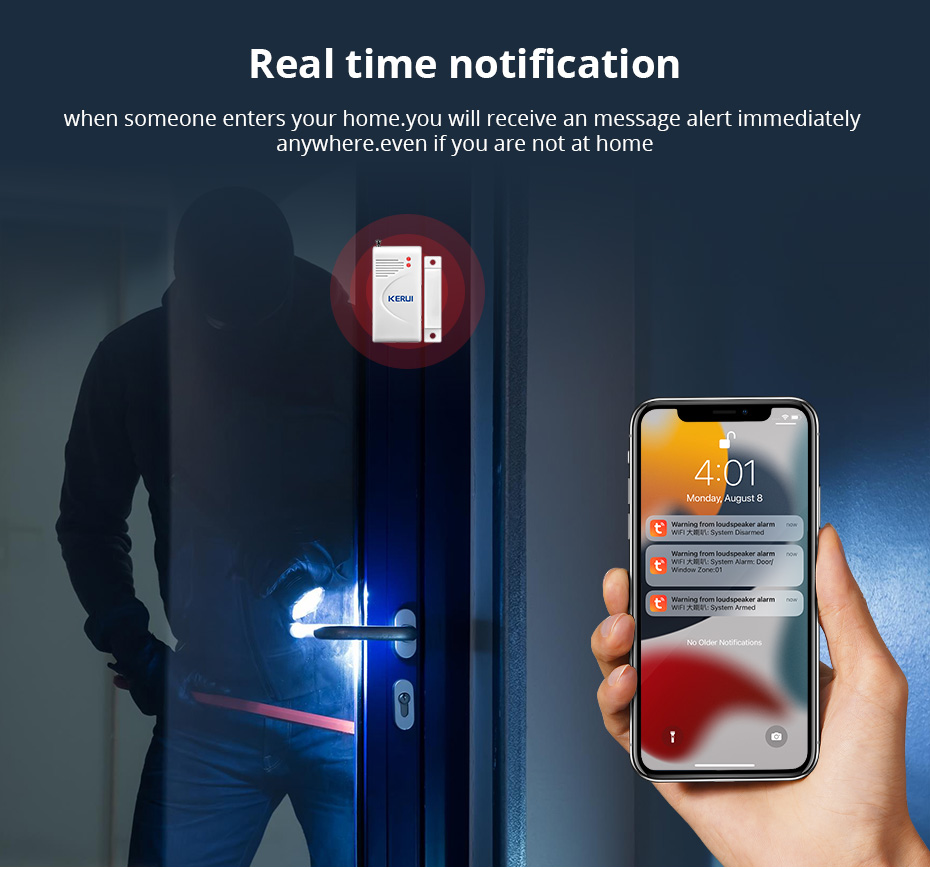 KERUI Tuya WIFI Loudly Speaker - Home Security System Installation ulasan dan harga