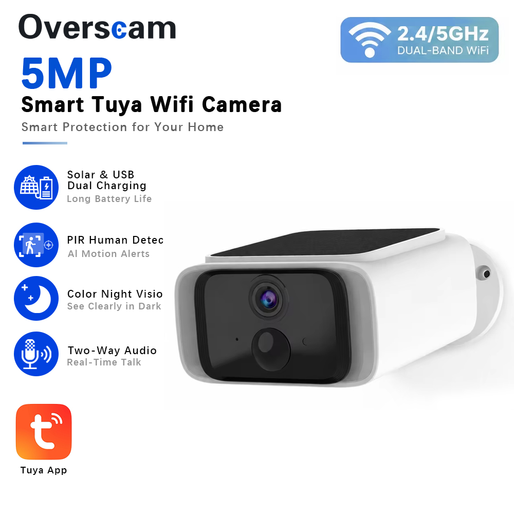 Tuya 5MP Solar Security Camera - Home Security Technician ulasan dan harga