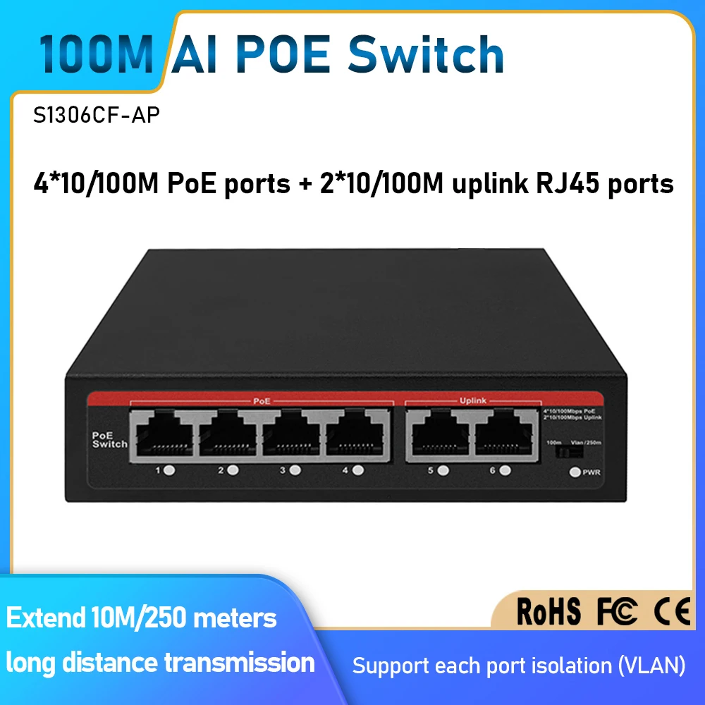 High Quality EWIND 6Port AI Po - Home Security Ai ulasan dan harga