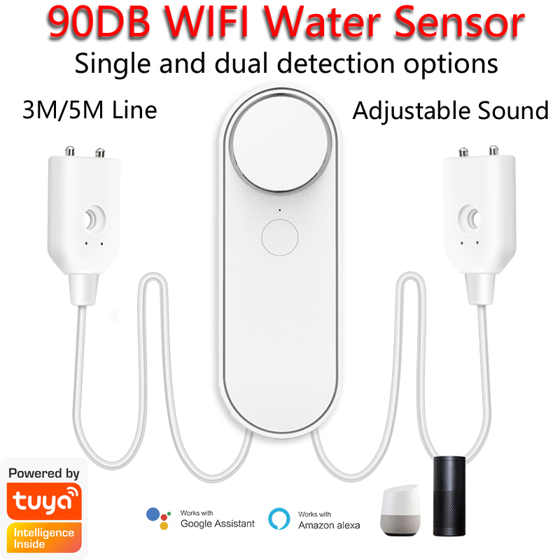 3M/5M WiFi Water Leak Detector - Home Security Safe ulasan dan harga
