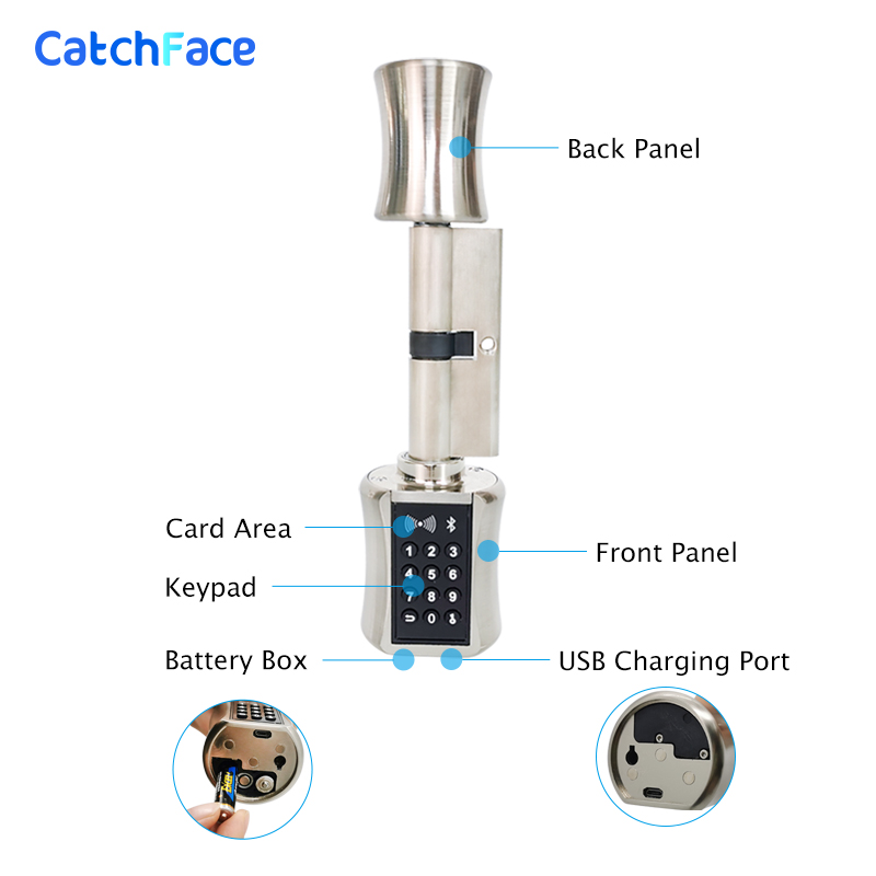 TTlock Bluetooth Smart Cylinde - Home Security Keypad ulasan dan harga