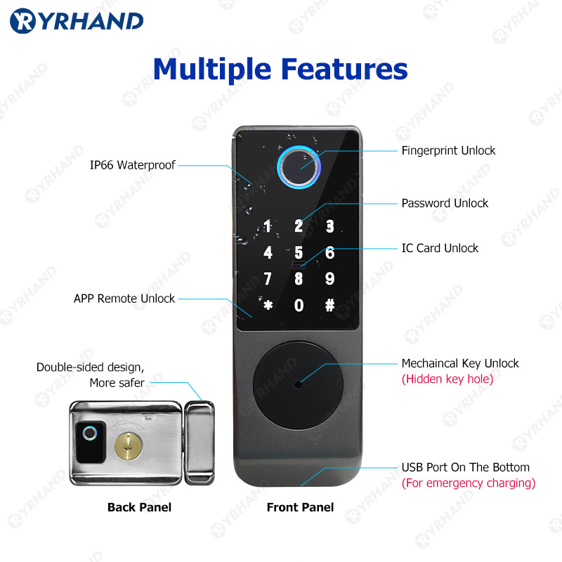 Tuya Smart lock Waterproof Wif - Home Security Keypad ulasan dan harga