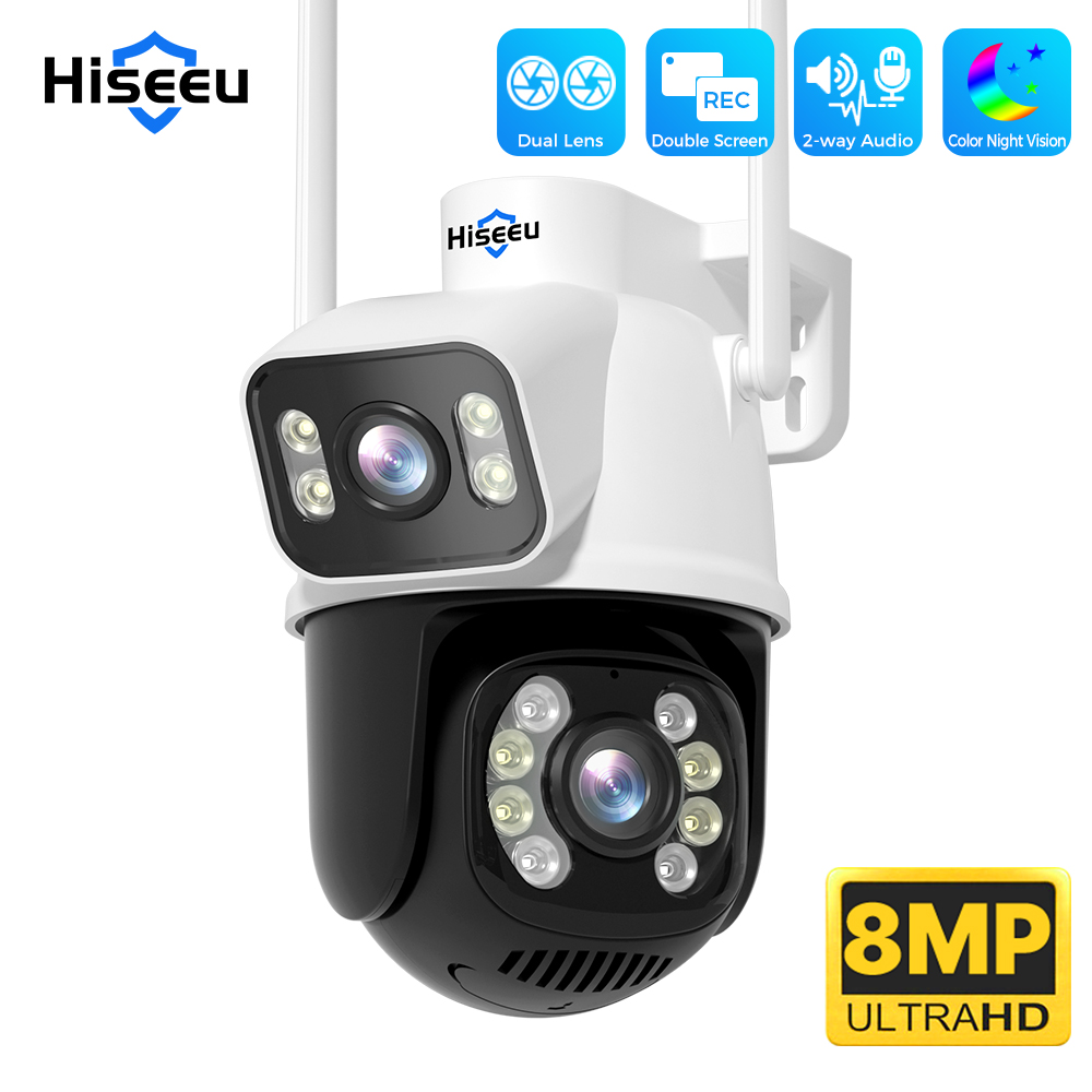 Hiseeu 4K 8MP Dual Lens Wifi S - Home Security Ai ulasan dan harga