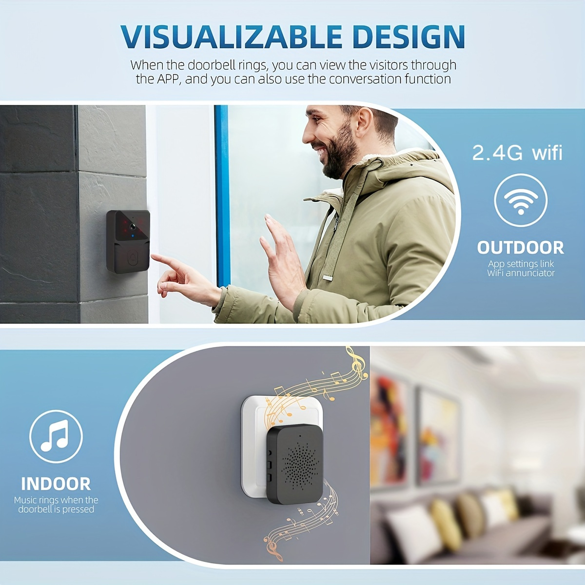 Tuya Wireless Smart Video Door - Home Security Technician ulasan dan harga